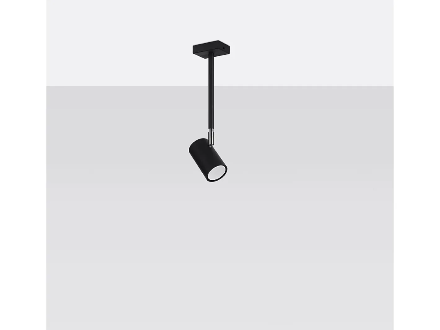 Sollux Lighting Lámparas de techo Novatel moderno de acero - 1 fuentes luminosas 3000K - L.10 x A.33 cm - Negro Best