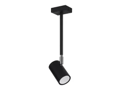 Sollux Lighting Lámparas de techo Novatel moderno de acero - 1 fuentes luminosas 3000K - L.10 x A.33 cm - Negro Best