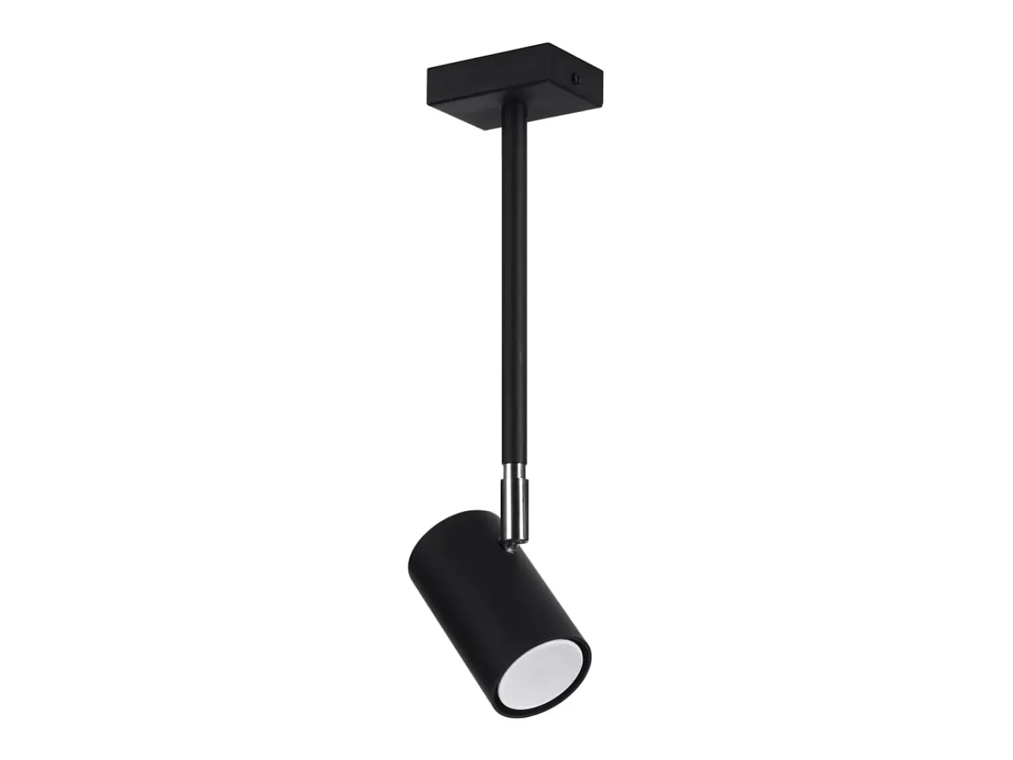 Sollux Lighting Lámparas de techo Novatel moderno de acero - 1 fuentes luminosas 3000K - L.10 x A.33 cm - Negro Best