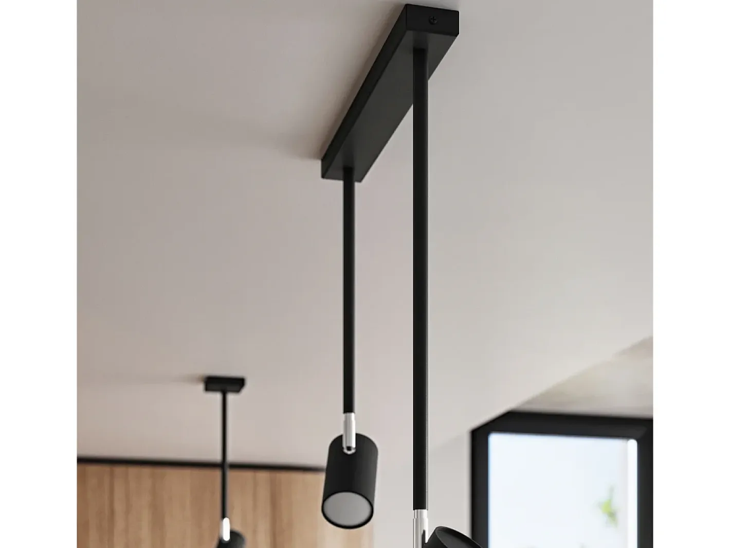 Sollux Lighting Lámparas de techo Novatel moderno de acero - 1 fuentes luminosas 3000K - L.10 x A.33 cm - Negro Best