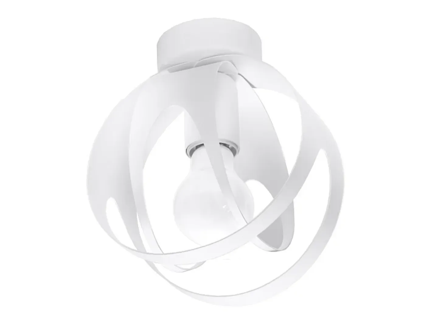 Outlet Sollux Lighting Lámparas de techo Novetex moderno de acero - 1 fuentes luminosas 3000K - L.16 x A.21 cm - Blanco