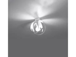 Sollux Lighting Plafón-Lámparas de techo Novetex moderno de acero - 1 fuentes luminosas 4000K - L.16 x A.21 cm - Blanco