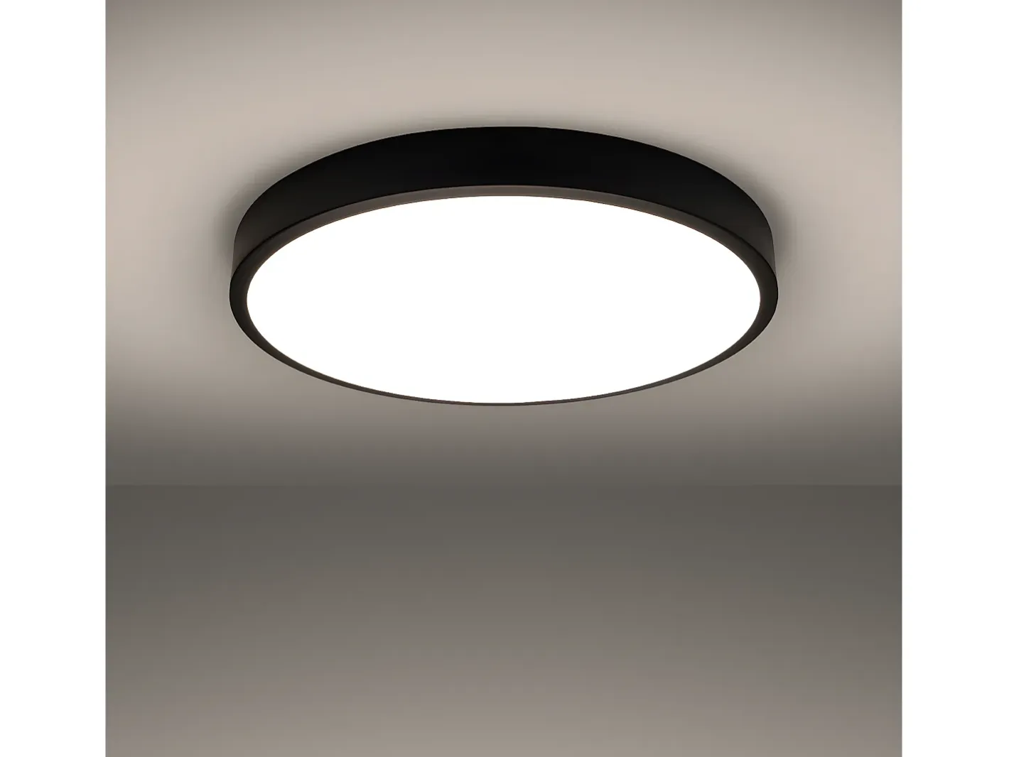 Sollux Lighting Plafón-Lámparas De Techo Onyx Minimalista De Aluminio - 1 Fuentes Luminosas - L.60 X A.6 Cm - Negro