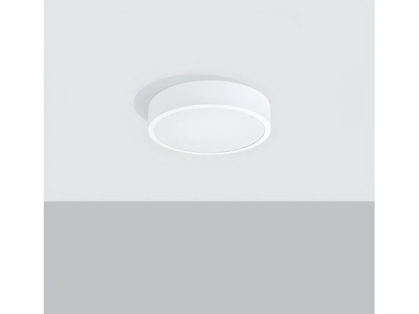 Sollux Lighting Plafón-Lámparas De Techo Onyx Minimalista De Aluminio - 1 Fuentes Luminosas - L.30 X A.6 Cm - Blanco