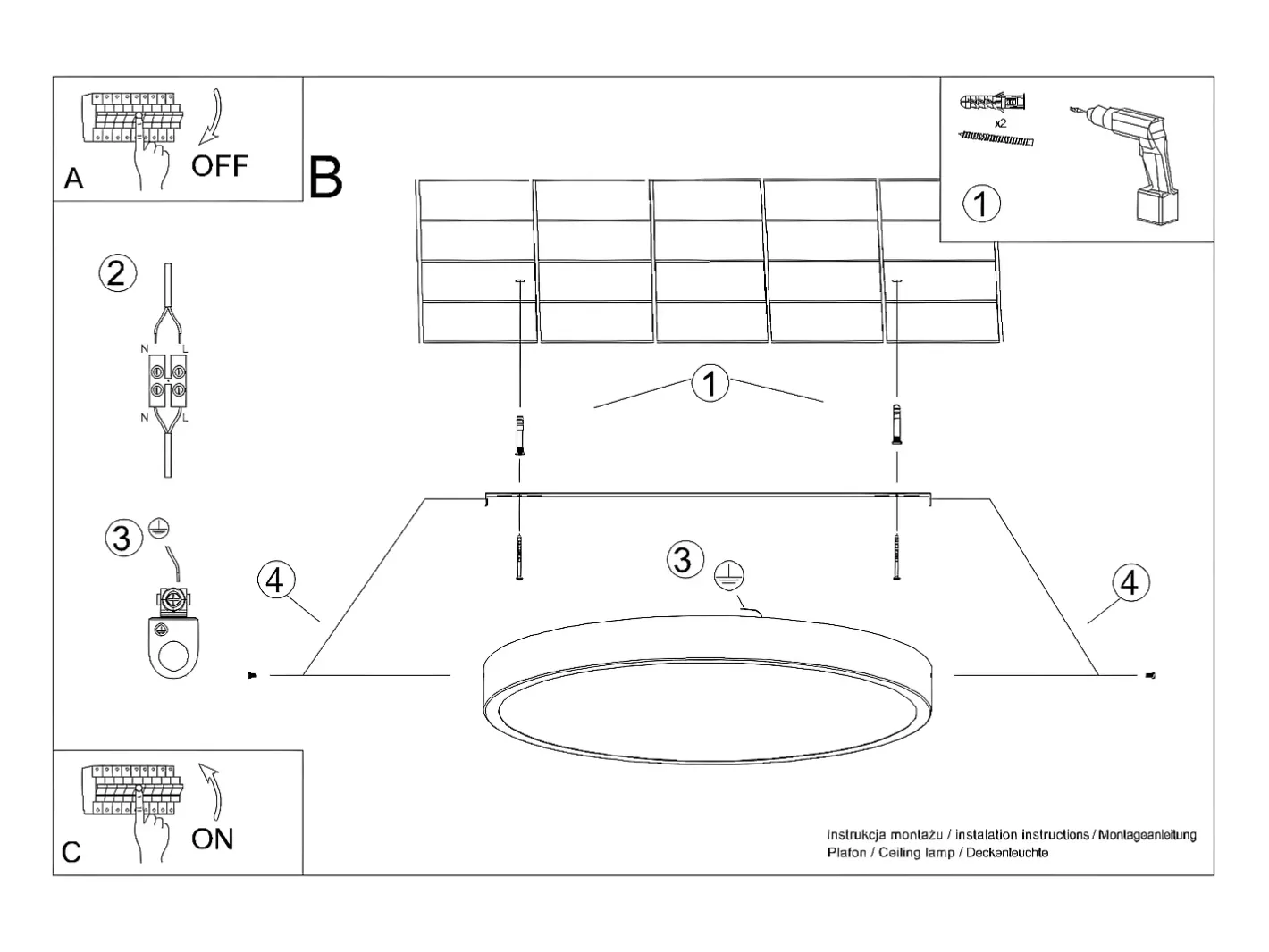 Sollux Lighting Plafón-Lámparas De Techo Onyx Minimalista De Aluminio - 1 Fuentes Luminosas - L.30 X A.6 Cm - Blanco
