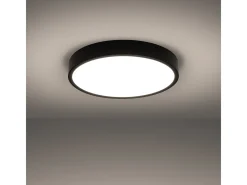 Sollux Lighting Plafón-Lámparas De Techo Onyx Minimalista De Aluminio - 1 Fuentes Luminosas - L.50 X A.6 Cm - Negro