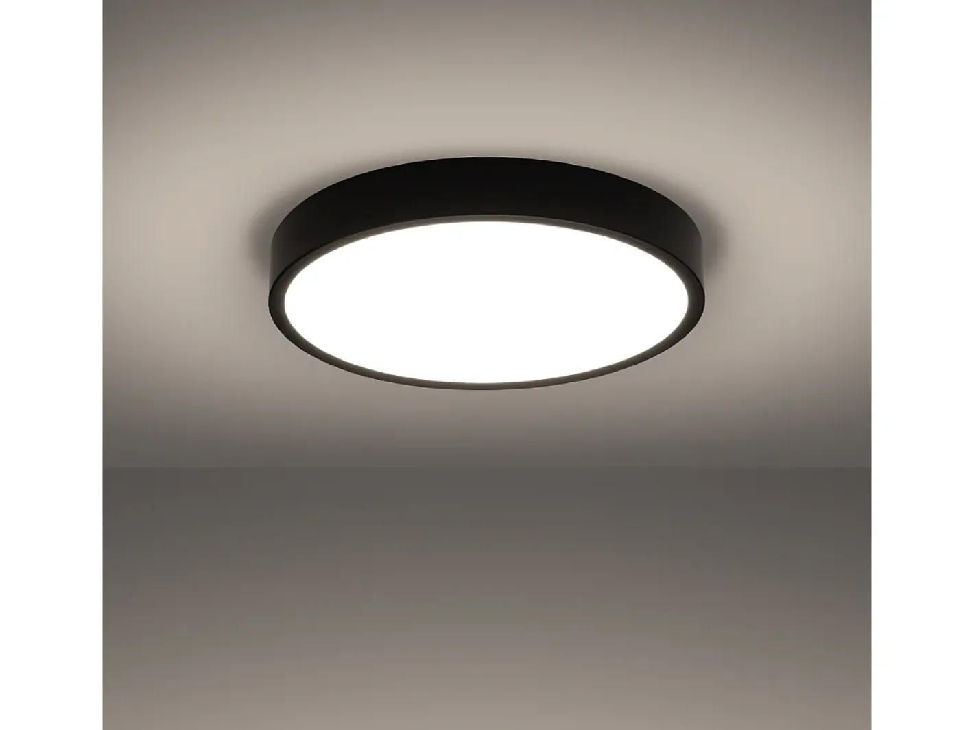 Sollux Lighting Plafón-Lámparas De Techo Onyx Minimalista De Aluminio - 1 Fuentes Luminosas - L.50 X A.6 Cm - Negro