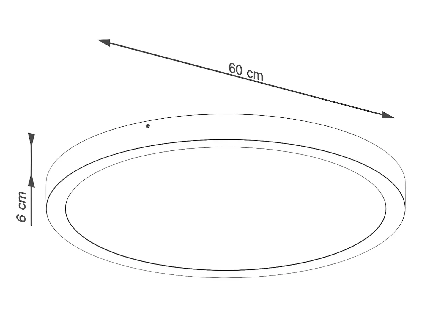 Sollux Lighting Lámparas De Techo Onyx Minimalista De Aluminio - 1 Fuentes Luminosas - L.60 X A.6 Cm - Blanco