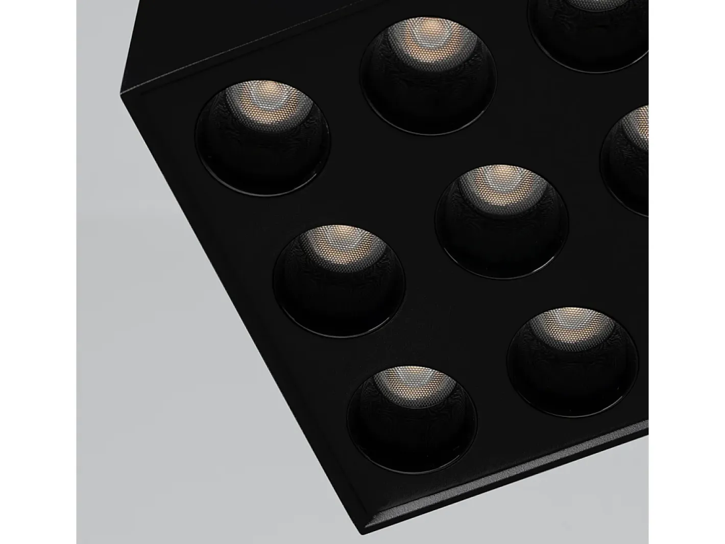 Sollux Lighting Plafón-Lámparas De Techo Ozzy Minimalista De Aluminio - 9 Fuentes Luminosas - L.9,5 X A.8,3 Cm - Negro