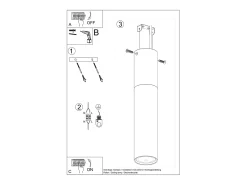 Sollux Lighting Lámparas de techo Poblano moderno de acero/madera - 1 fuentes luminosas 4000K - L.6 x A.30 cm - madera natural/blanco Color natural claro Discount
