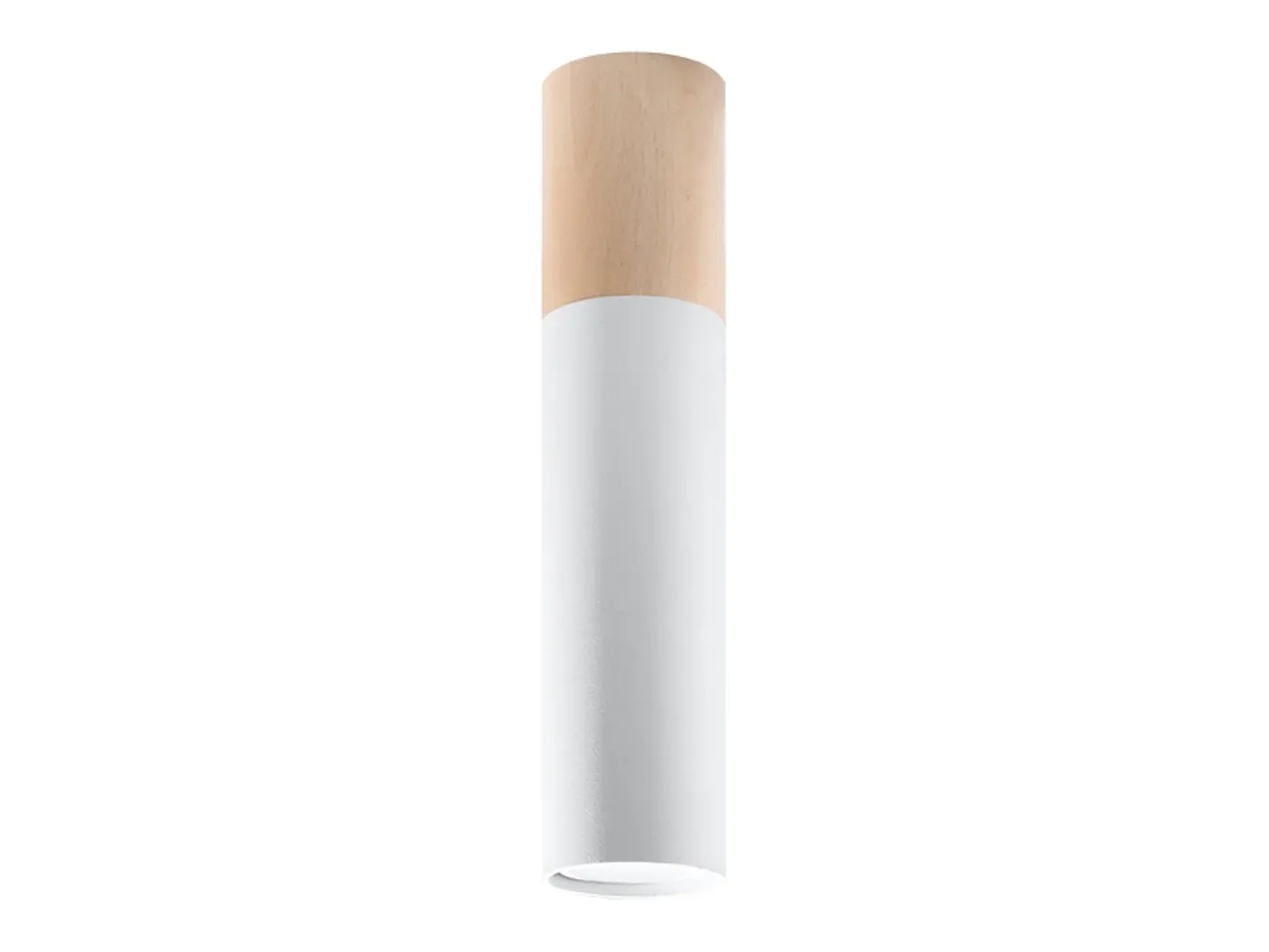 Sollux Lighting Lámparas de techo Poblano moderno de acero/madera - 1 fuentes luminosas 4000K - L.6 x A.30 cm - madera natural/blanco Color natural claro Discount