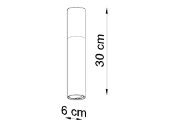 Sollux Lighting Lámparas de techo Poblano moderno de acero/madera - 1 fuentes luminosas 4000K - L.6 x A.30 cm - madera natural/negro Color natural claro