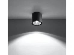Clearance Sollux Lighting Lámparas de techo Qioli moderno de aluminio - 1 fuentes luminosas 4000K - L.12 x A.11 cm - Negro