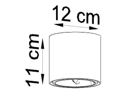 Sollux Lighting Lámparas de techo Qioli moderno de aluminio - 1 fuentes luminosas 3000K - L.12 x A.11 cm - Gris Sale
