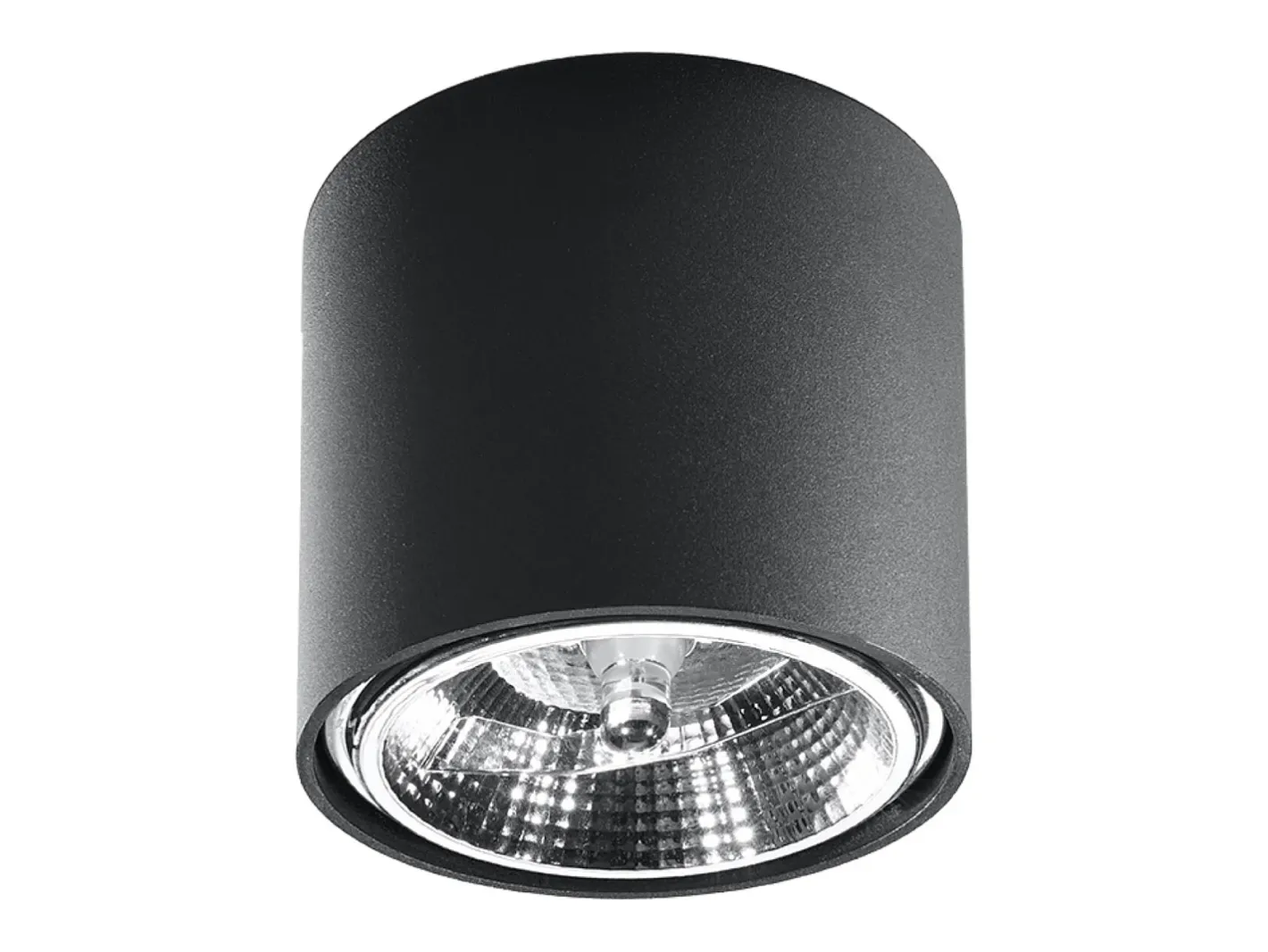 Sollux Lighting Lámparas de techo Qioli moderno de aluminio - 1 fuentes luminosas 3000K - L.12 x A.11 cm - Negro Discount