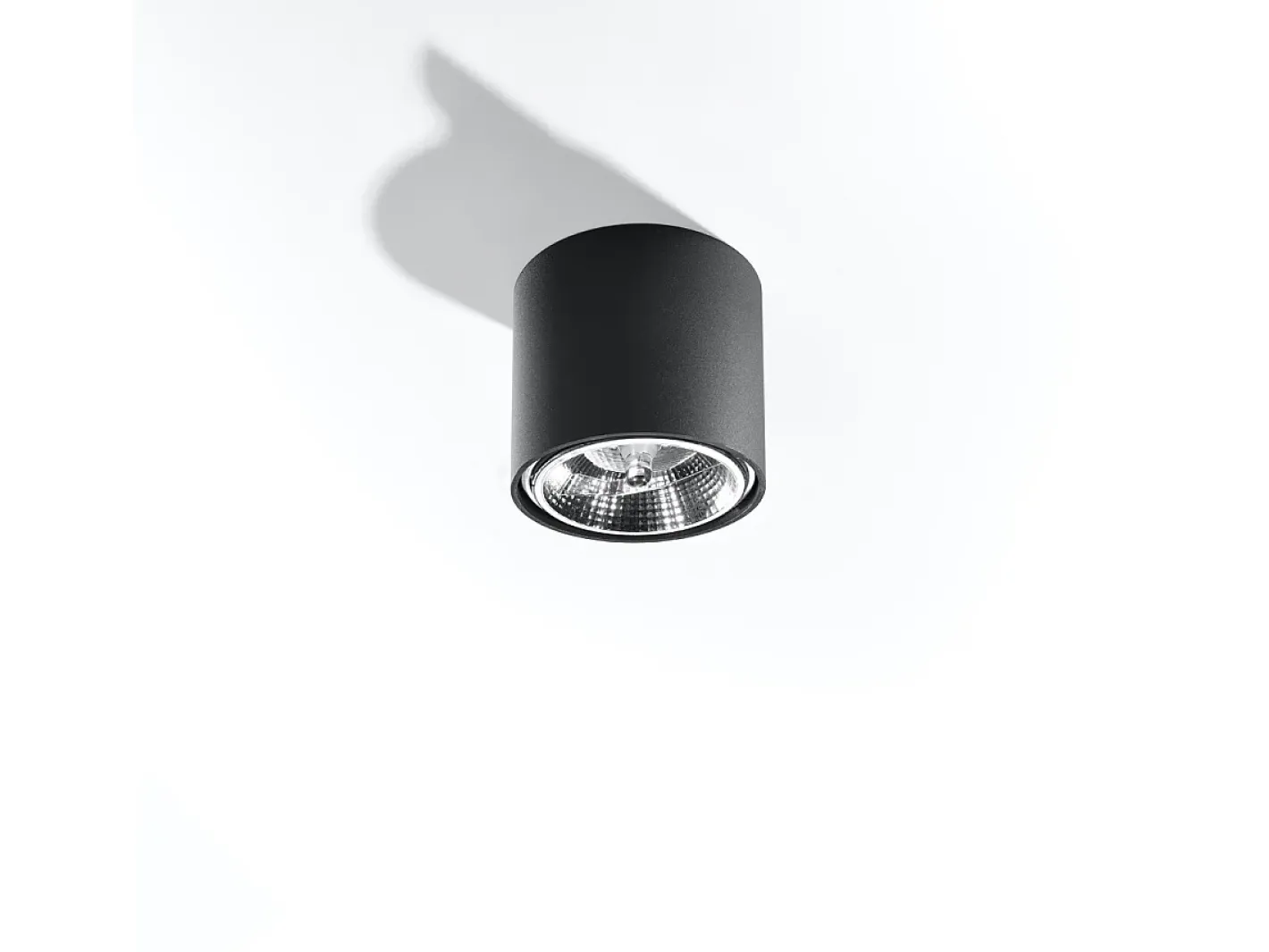 Sollux Lighting Lámparas de techo Qioli moderno de aluminio - 1 fuentes luminosas 3000K - L.12 x A.11 cm - Negro Discount
