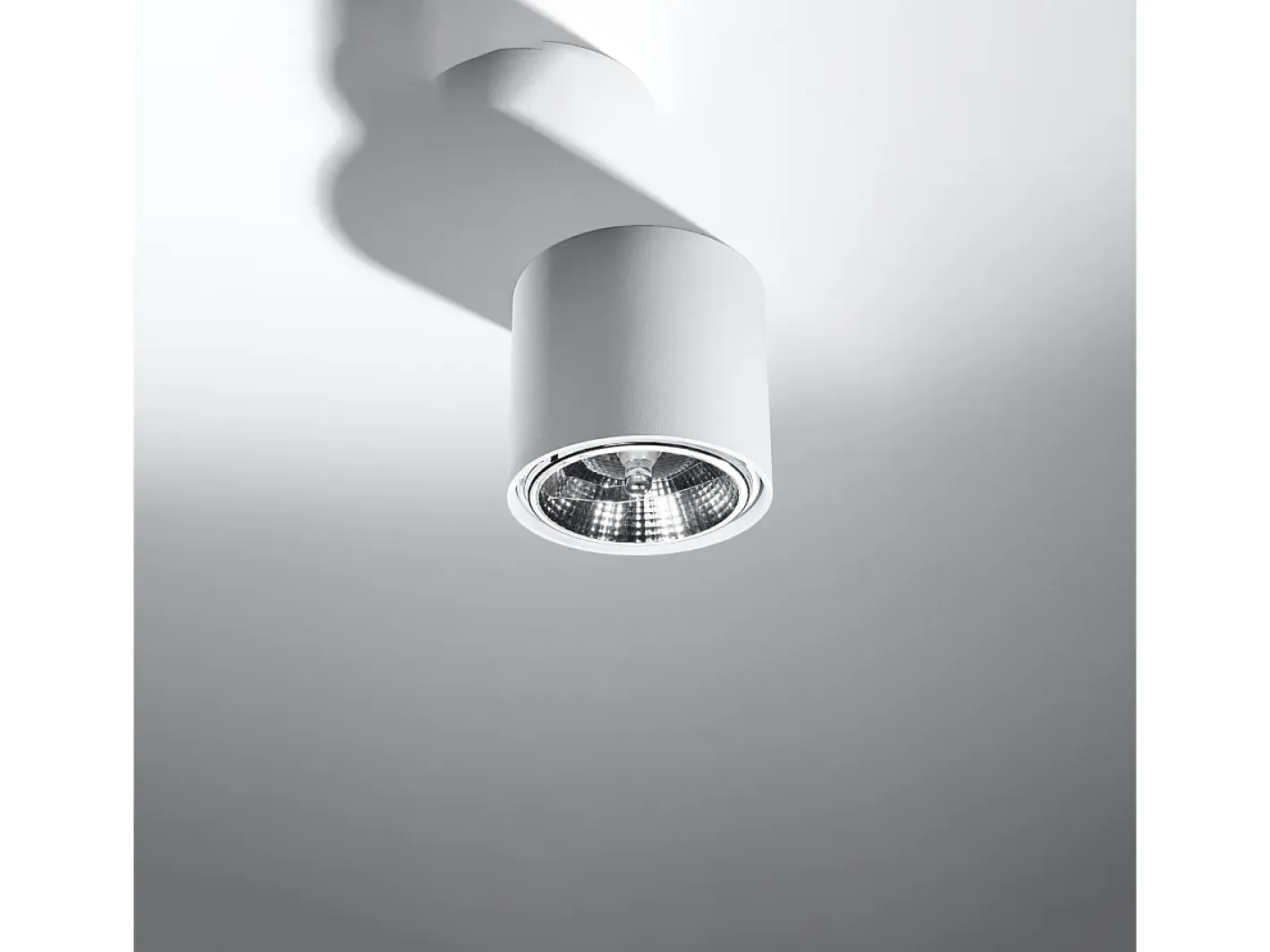 Online Sollux Lighting Lámparas de techo Qioli moderno de aluminio - 1 fuentes luminosas 3000K - L.12 x A.11 cm - Blanco
