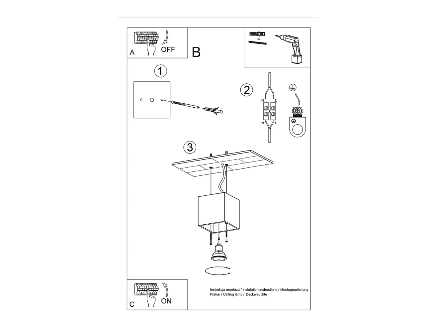 Sollux Lighting Lámparas de techo Quadx moderno de aluminio - 1 fuentes luminosas 3000K - L.10 x A.10 cm - antracita Gris antracita Best