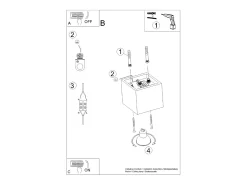 Sollux Lighting Plafón-Lámparas de techo Quadx moderno de aluminio - 1 fuentes luminosas 3000K - L.10 x A.10 cm - Gris