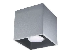 Sollux Lighting Lámparas de techo Quadx moderno de aluminio - 1 fuentes luminosas 4000K - L.10 x A.10 cm - Gris Online
