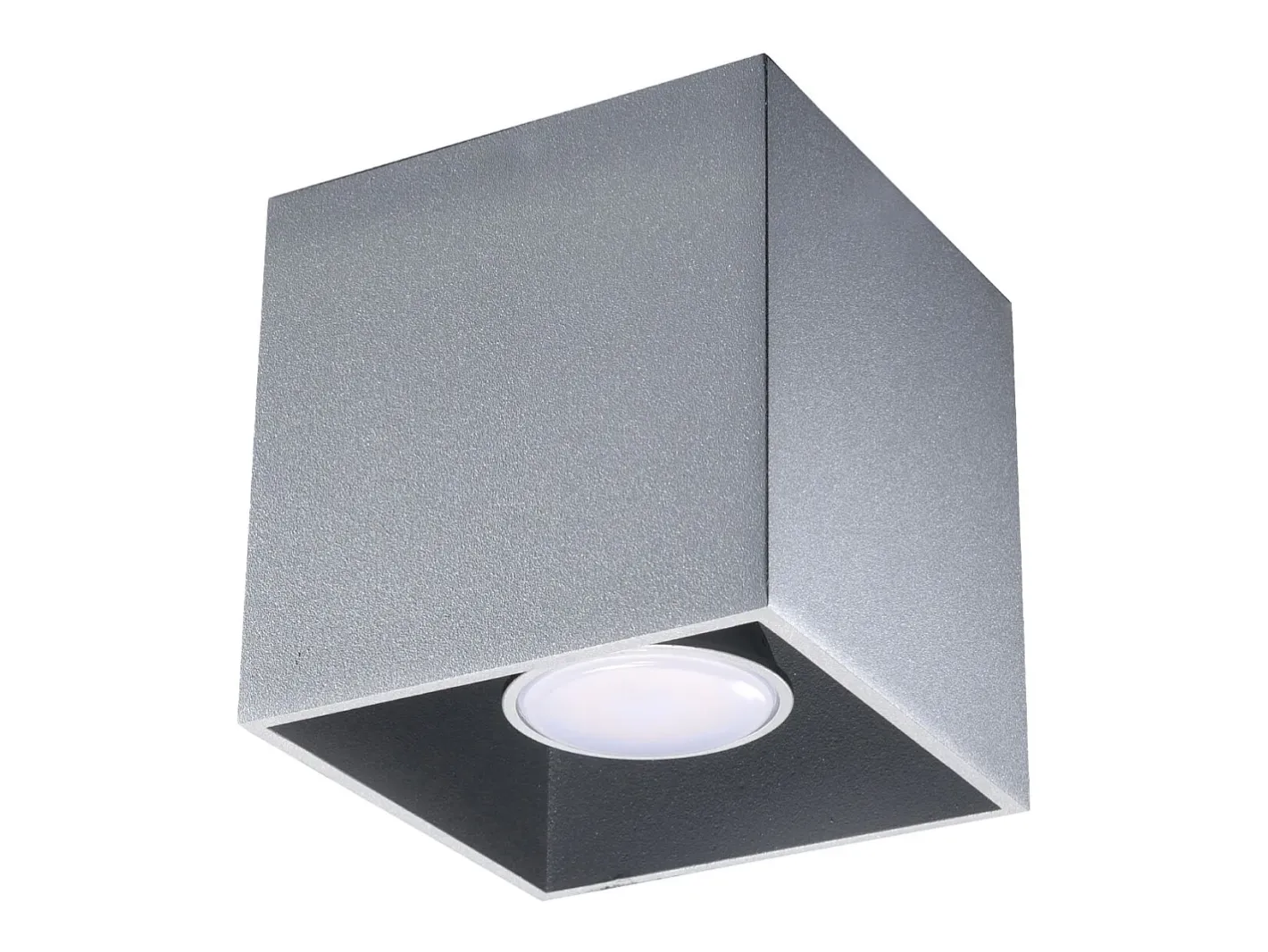 Sollux Lighting Lámparas de techo Quadx moderno de aluminio - 1 fuentes luminosas 4000K - L.10 x A.10 cm - Gris Online