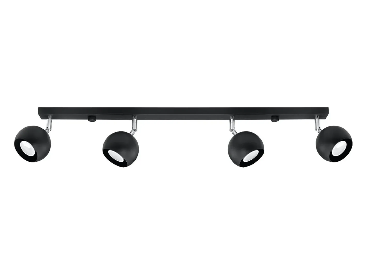 Sollux Lighting Lámparas de techo Rayis moderno de acero - 4 fuentes luminosas 4000K - L.80 x A.16 cm - Negro Clearance