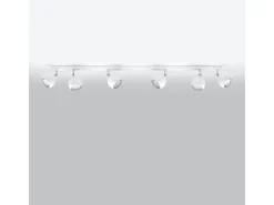 Sollux Lighting Plafón-Lámparas de techo Rayis moderno de acero - 6 fuentes luminosas 3000K - L.118 x A.16 cm - Blanco