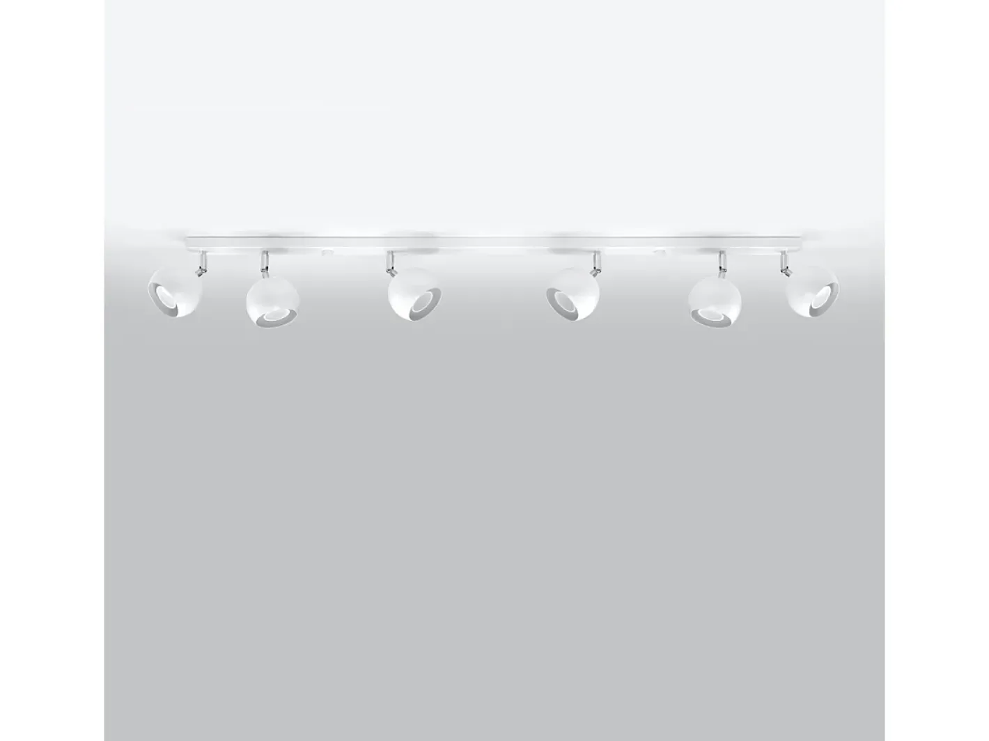 Sollux Lighting Plafón-Lámparas de techo Rayis moderno de acero - 6 fuentes luminosas 3000K - L.118 x A.16 cm - Blanco