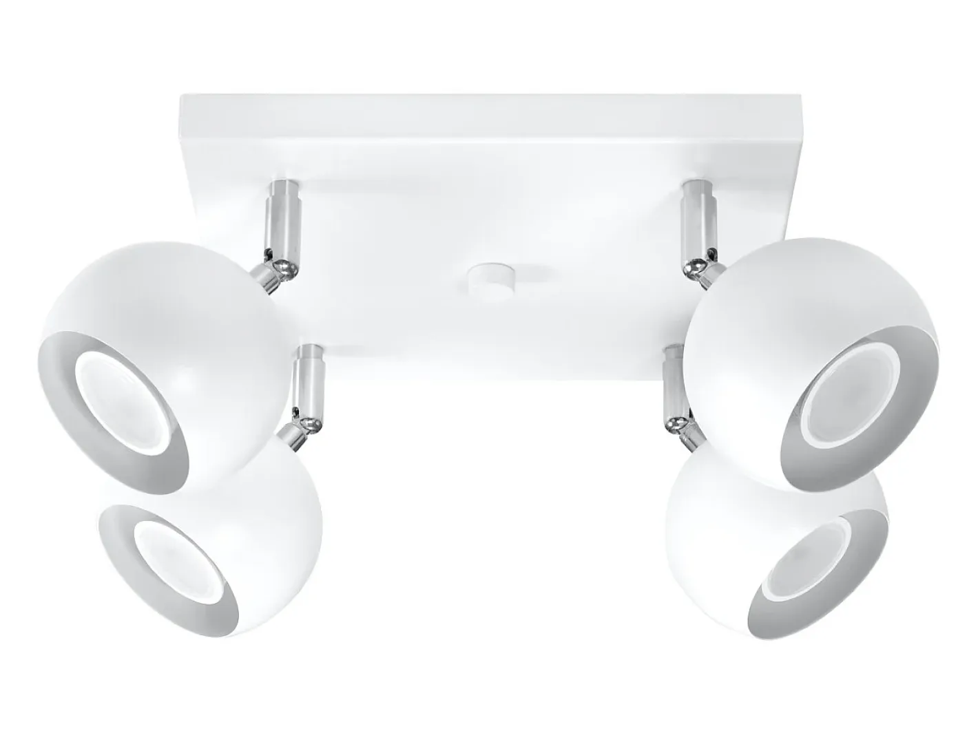 Sollux Lighting Lámparas de techo Rayis moderno de acero - 4 fuentes luminosas 3000K - L.25 x A.16 cm - Blanco New