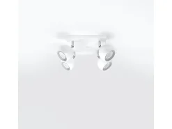 Sollux Lighting Lámparas de techo Rayis moderno de acero - 4 fuentes luminosas 3000K - L.25 x A.16 cm - Blanco New