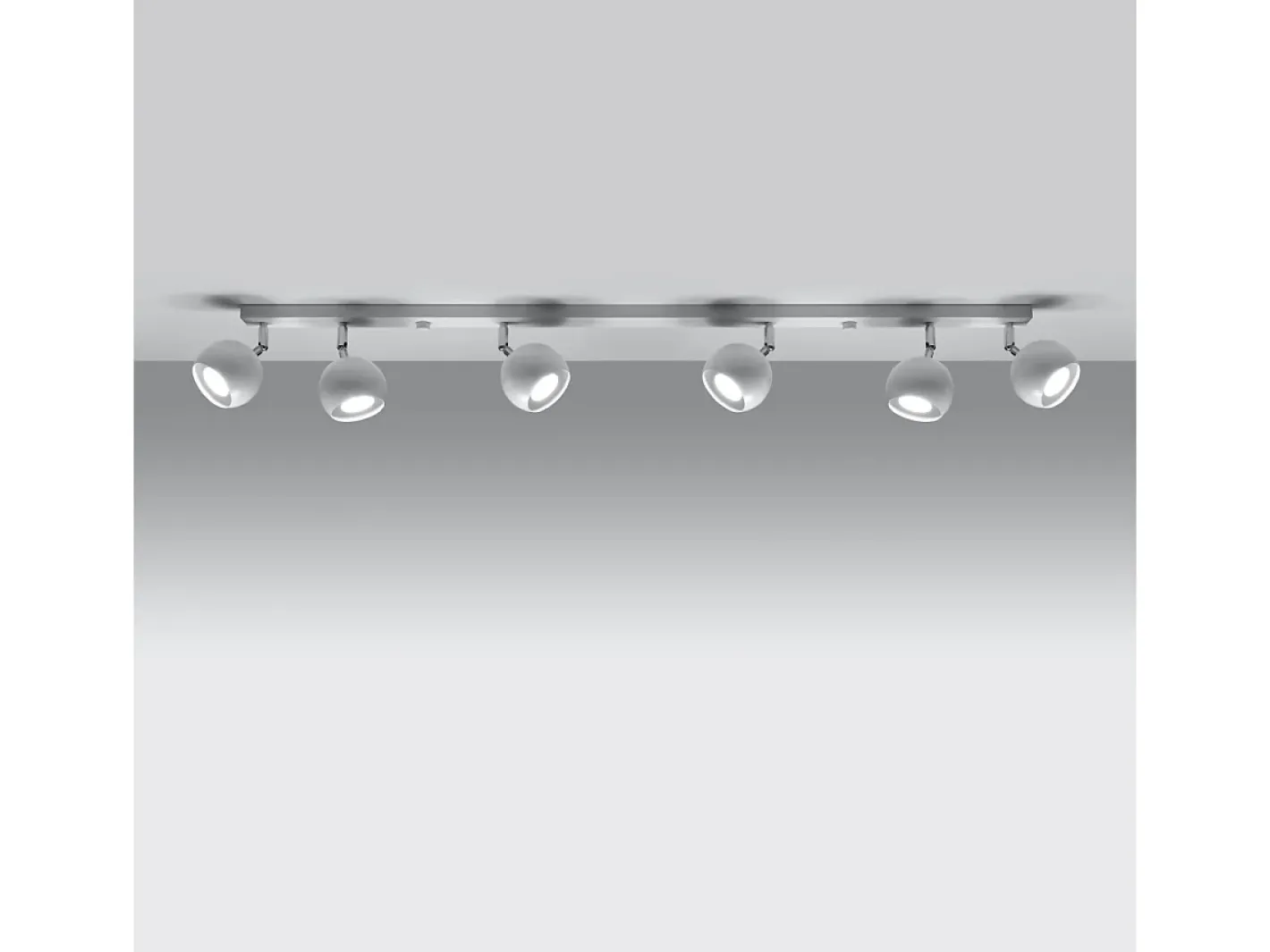 Sollux Lighting Lámparas de techo Rayis moderno de acero - 6 fuentes luminosas 4000K - L.118 x A.16 cm - Blanco Clearance