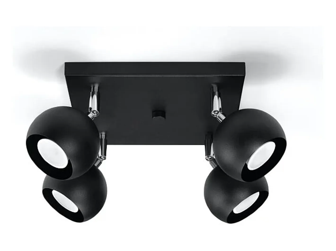 Sollux Lighting Lámparas de techo Rayis moderno de acero - 4 fuentes luminosas 3000K - L.25 x A.16 cm - Negro Best