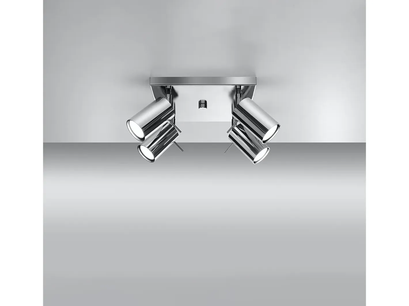Sollux Lighting Lámparas De Techo Ring Moderno De Acero - 4 Fuentes Luminosas - L.25 X A.16 Cm - Cromo Gris Online