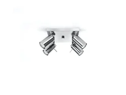 Sollux Lighting Lámparas De Techo Ring Moderno De Acero - 4 Fuentes Luminosas - L.25 X A.16 Cm - Cromo Gris Online