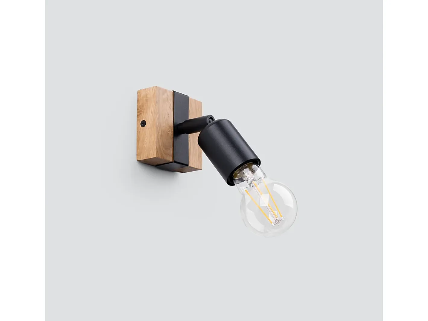 Sollux Lighting Lámparas de techo Shad moderno de acero/madera - 1 fuentes luminosas 3000K - L.14 x A.11 cm - madera negra Negro Clearance