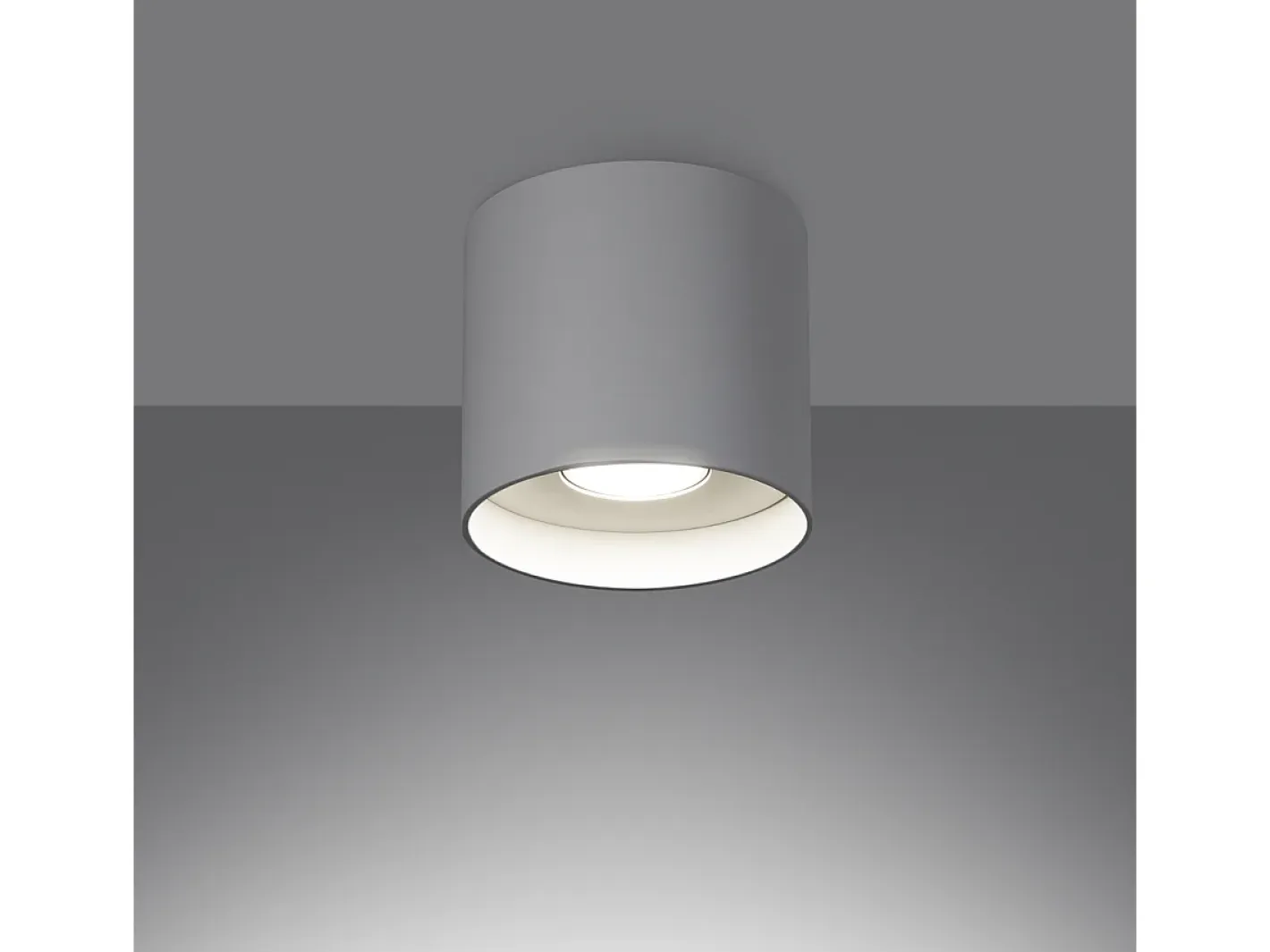 Sollux Lighting Lámparas de techo Shiis minimalista de aluminio - 1 fuentes luminosas 4000K - L.12 x A.11 cm - Blanco Hot