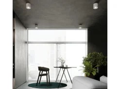 Sollux Lighting Lámparas de techo Shiis minimalista de aluminio - 1 fuentes luminosas 3000K - L.12 x A.11 cm - Blanco Best