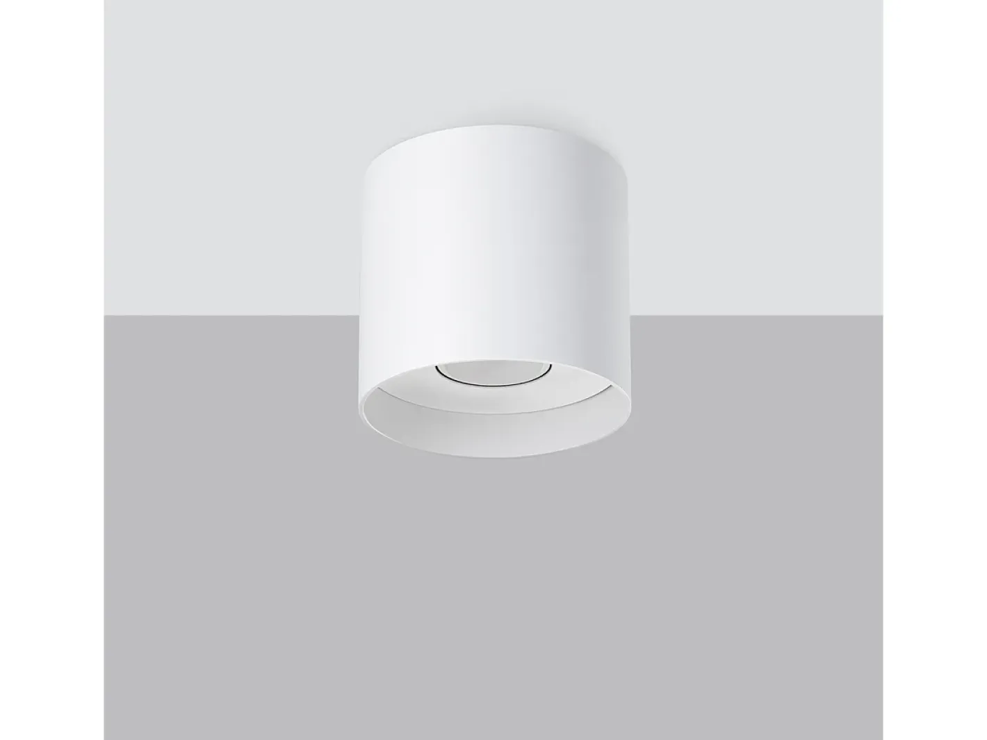Sollux Lighting Lámparas de techo Shiis minimalista de aluminio - 1 fuentes luminosas 3000K - L.12 x A.11 cm - Blanco Best