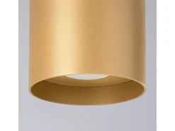 Sollux Lighting Plafón-Lámparas de techo Shiis minimalista de aluminio - 1 fuentes luminosas 4000K - L.12 x A.11 cm - Dorado