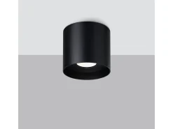 Online Sollux Lighting Lámparas de techo Shiis minimalista de aluminio - 1 fuentes luminosas 3000K - L.12 x A.11 cm - Negro