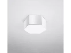 Sollux Lighting Plafón-Lámparas de techo Solinia moderno de CLORURO DE POLIVINILO - 2 fuentes luminosas 3000K - L.30,5 x A.15,5 cm - Blanco