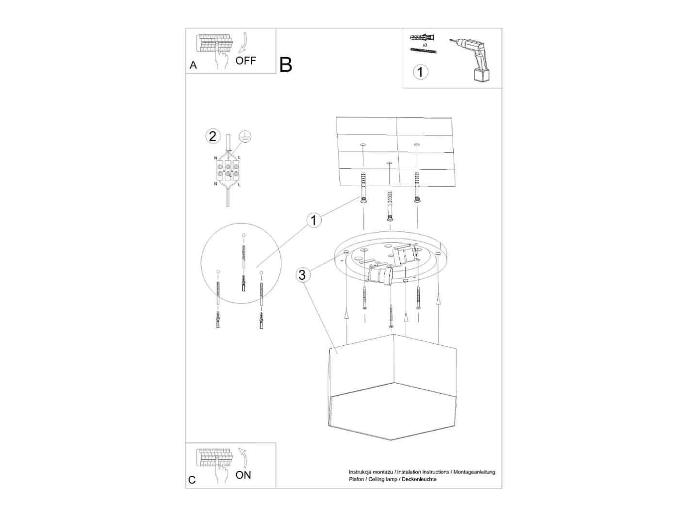 Sollux Lighting Lámparas de techo Solinia moderno de CLORURO DE POLIVINILO - 2 fuentes luminosas 3000K - L.30,5 x A.13,5 cm - Blanco Discount