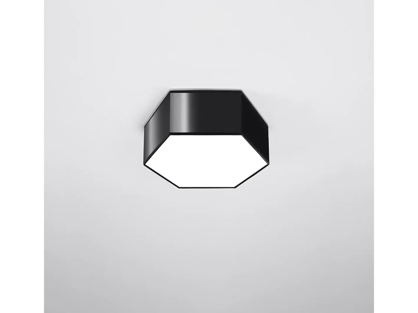 Sollux Lighting Plafón-Lámparas de techo Solinia moderno de CLORURO DE POLIVINILO - 2 fuentes luminosas 3000K - L.30,5 x A.11,5 cm - Negro