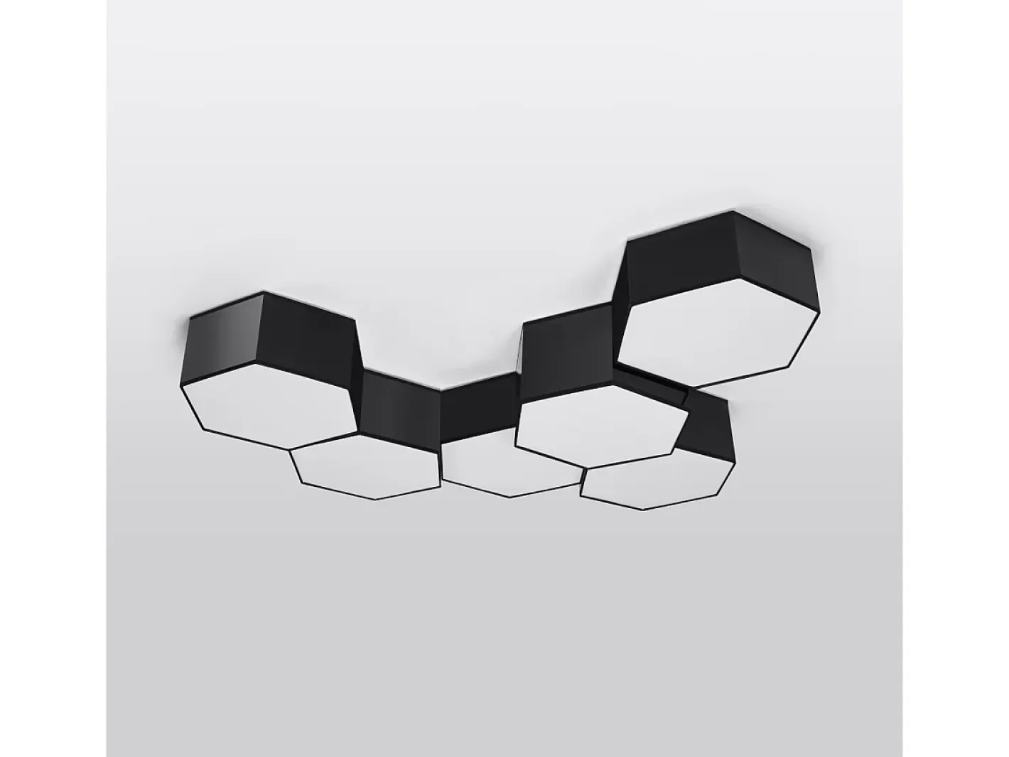 Sollux Lighting Plafón-Lámparas de techo Solinia moderno de CLORURO DE POLIVINILO - 2 fuentes luminosas 3000K - L.30,5 x A.11,5 cm - Negro