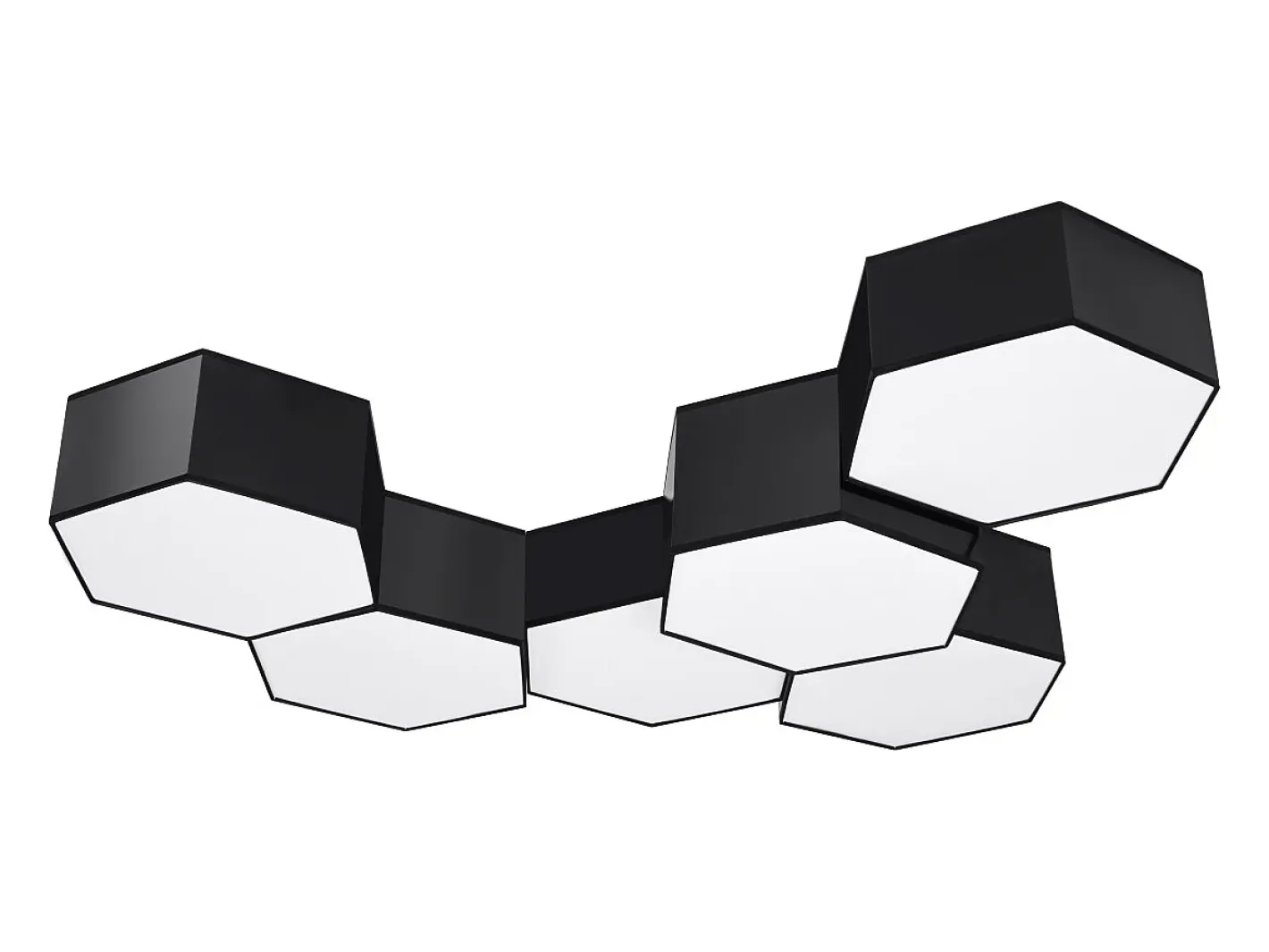 Sollux Lighting Plafón-Lámparas de techo Solinia moderno de CLORURO DE POLIVINILO - 2 fuentes luminosas 3000K - L.30,5 x A.11,5 cm - Negro