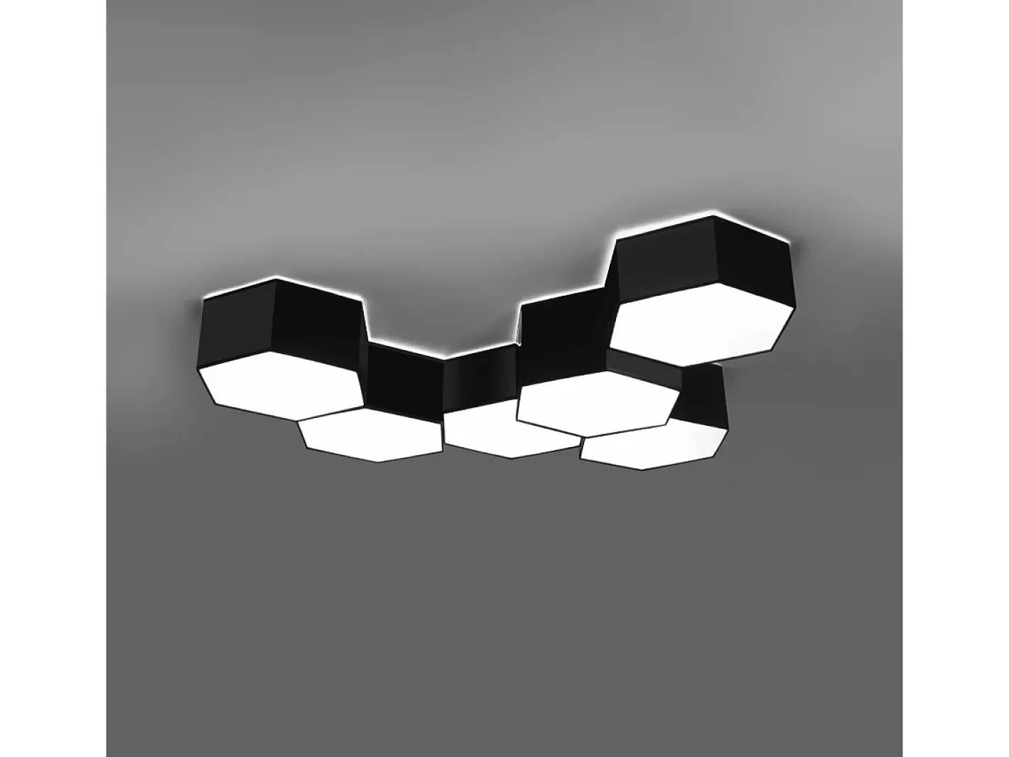 Sollux Lighting Plafón-Lámparas de techo Solinia moderno de CLORURO DE POLIVINILO - 2 fuentes luminosas 3000K - L.30,5 x A.11,5 cm - Negro
