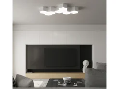 Sollux Lighting Lámparas de techo Solinia moderno de CLORURO DE POLIVINILO - 2 fuentes luminosas 3000K - L.30,5 x A.11,5 cm - Blanco Clearance
