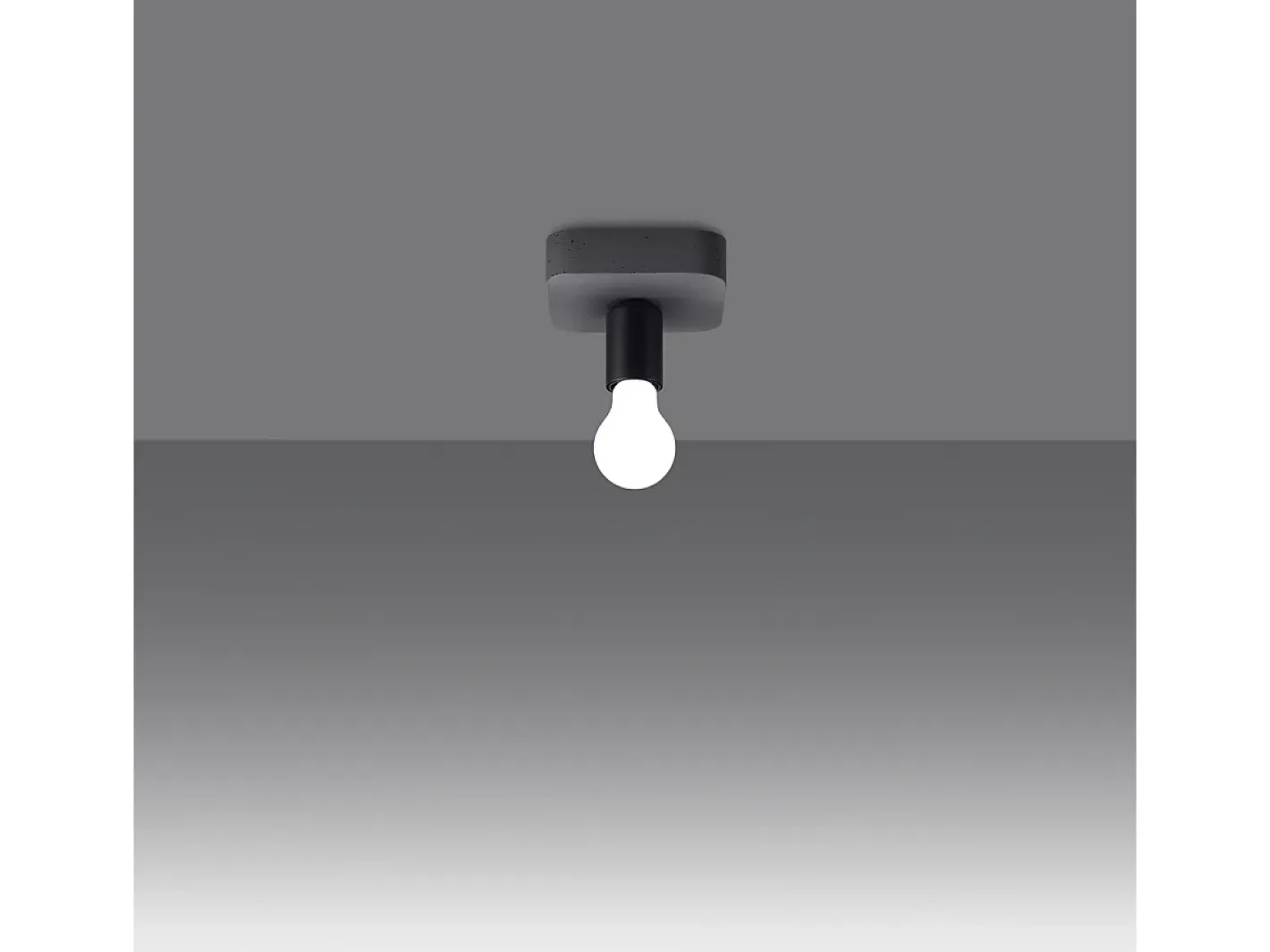 Outlet Sollux Lighting Lámparas De Techo Tavo Industrial De Concreto - 1 Fuentes Luminosas - L.13,5 X A.10 Cm - Gris