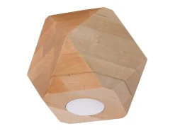 Sollux Lighting Lámparas de techo Timberix escandinavo de madera - 1 fuentes luminosas 4000K - L.12 x A.12 cm - madera natural Color natural claro Clearance
