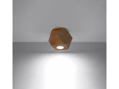 Sollux Lighting Lámparas de techo Timberix escandinavo de madera - 1 fuentes luminosas 4000K - L.12 x A.12 cm - madera natural Color natural claro Clearance